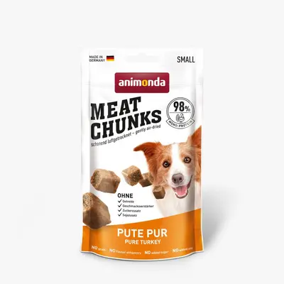 Animonda animonda Meat Chunks лакомство за кучета със сушено пуешко месо, 60 г