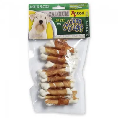 Antos Calcium Chicken D'light кокалчета обвити с пилешко месо, 100гр
