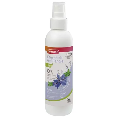 Beaphar BIO Anty-Tangle Spray 200 мл - спрей против заплитане на козината за кучета и котки с био масло от пореч, мента, алое вера
