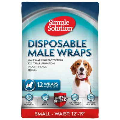 Simple Solution  памперс за мъжки кучета, S 12бр, 30 - 48 см