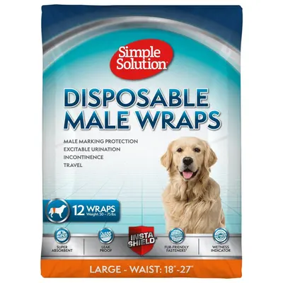 Simple Solution  памперс за мъжки кучета, L 12бр, 46 - 69 см