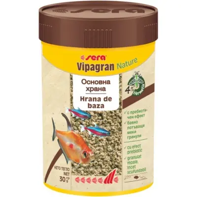 sera Vipagran Nature 12 г - основна храна за рибки от средния слой