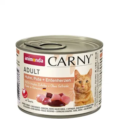 Animonda Carny Adult пиле + пуйка + патешки сърца 200 г