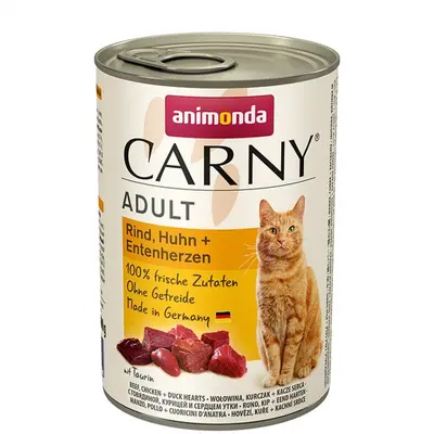 Animonda Carny Adult 400 г говеждо + пиле + патешки сърца