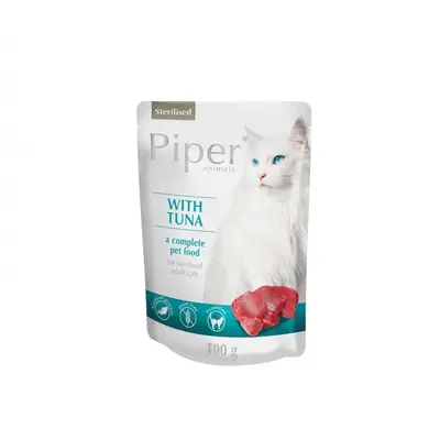 Piper Cat Sterilised Tuna- пауч за кастрирани котки с риба тон 10 бр х 100 гр