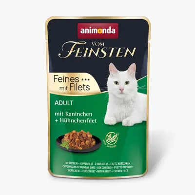 Animonda Vom Feinsten Cat - пауч със заешко и пилешки филенца, 85 г