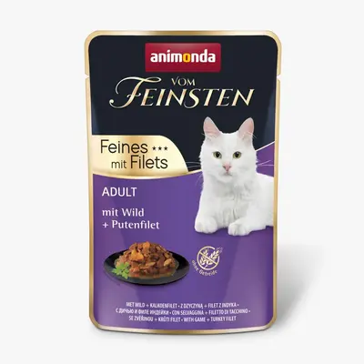 Animonda Vom Feinsten Cat - пауч с дивеч и с пуешко филе, 85 г