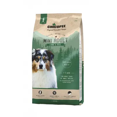 Chicopee  Classic Nature Adult Mini храна за кучета от дребни породи над 10 месеца с агне и ориз, 2кг