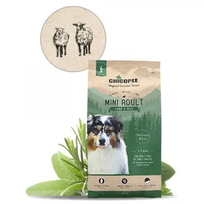 Chicopee  Classic Nature Adult Mini храна за кучета от дребни породи над 10 месеца с агне и ориз, 15кг