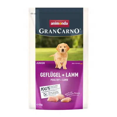 GranCarno dry  Junior - суха храна за малки кученца с птиче и агнешко, 4 кг