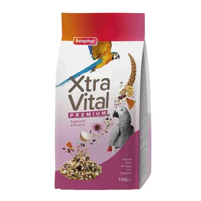 Beaphar  XtraVital премиум храна за големи папагали, плик, 1 кг