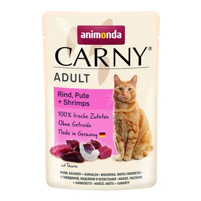 Animonda Carny Pouch Adult говеждо + пуйка + скариди 85 г