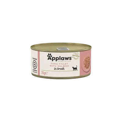 Applaws Tuna Fillet With Salmon - месни хапки с риба тон и сьомга, консерва за котки 70 г