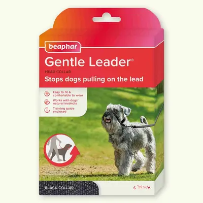 Beaphar  Gentle Leader повод срещу дърпане за куче, черен, дребни породи
