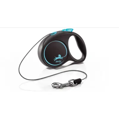Flexi  Black Design XS - 3м въже, до 8кг, светло синьо