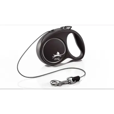 Flexi  Black Design М - 5м въже, до 20кг, черно