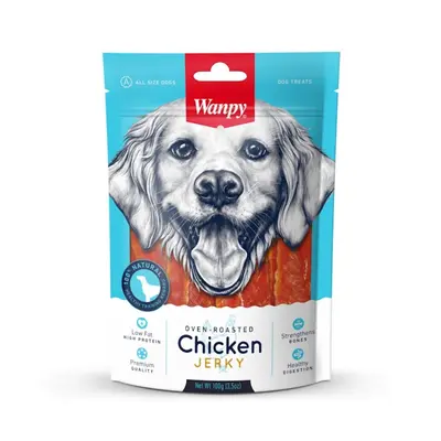 Wanpy Chicken Jerky, 100 г - премиум клас пилешко филе, печено на фурна