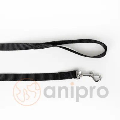 Anipro  Sport+ повод от лента 1.5/200см черен - удължаващ се