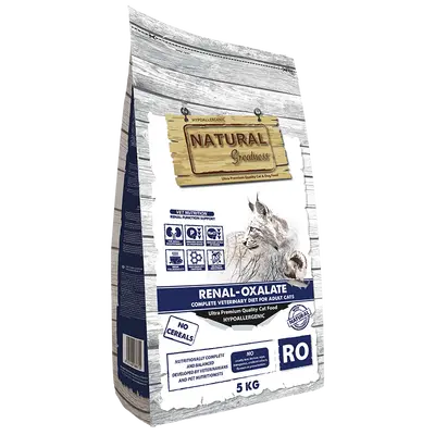 Natural Greatness VET Renal – Oxalate Cat - Гранулирана лечебна храна за котки с хронична бъбречна недостатъчност - 1,5 кг
