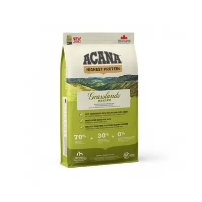 Acana Grasslands - суха храна за кучета на всяка възраст, от всички породи с пет вида месо - 11.4 кг