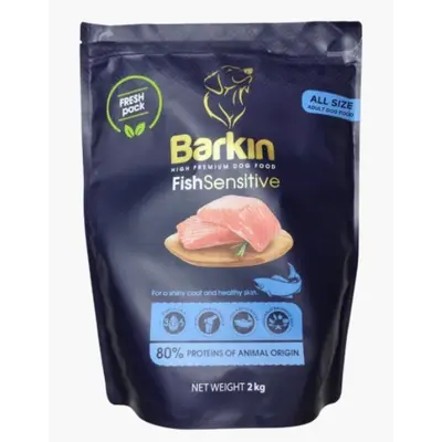Barkin High Premium Fish Sensitive - суха храна за кучета от всички породи с риба - 2 кг