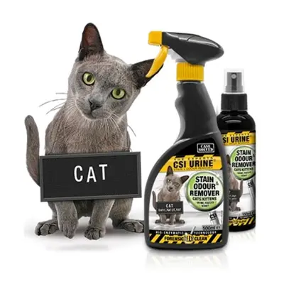 CSI Urine Spray Cat - Eнзимен спрей за почистване и премахване на неприятните миризми и петна - 500 мл