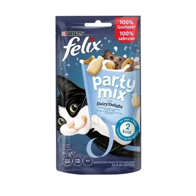 Felix Party Mix - Dairy Delight - лакомство за котки, ароматизирано с мляко - 60 гр