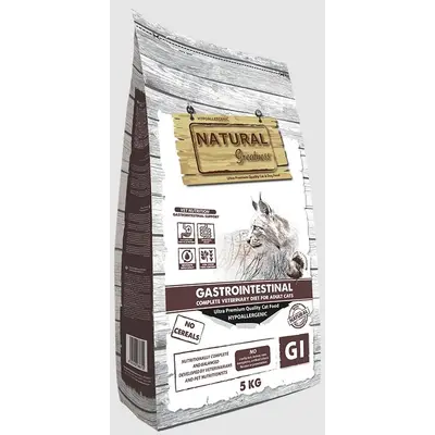 Natural Greatness VET Gastrointestinal Cat - Гранулирана лечебна храна за котки с нарушения в чревната абсорбция - 1,5 кг