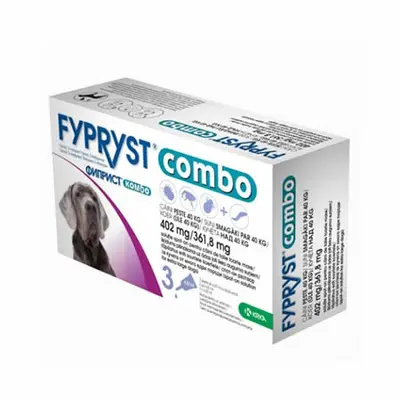 Fypryst Combo Dog  402 mg (Фиприст Комбо)  - спот-он разтвор за кучета над 40 кг - кутия с 3 броя пипети