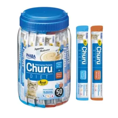 Inaba Churu Diet Tuna and Chicken - Нискокалорично лакомство за котки с пилe или риба тон - 50 бр x 14 г