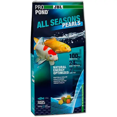JBL ProPond All Seasons Pearls S - Гранулирана храна за всички сезони за кои и други езерни риби - 5,8 кг