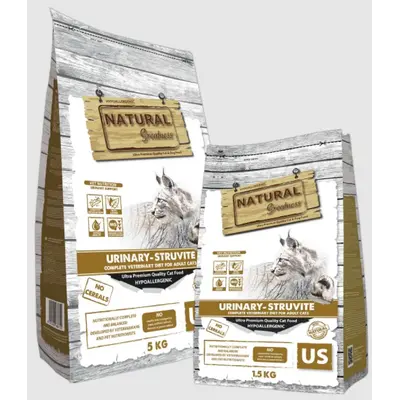 Natural Greatness VET Urinary - Struvite Cat - гранулирана лечебна храна за котки със струвитна уролитиаза и идиопатичен цистит - 1.5 кг