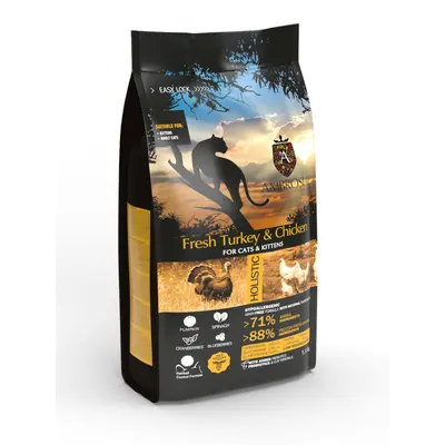 Ambrosia Cat & Kitten Fresh Turkey & Chicken Ulta premium - холистична, хипоалергенна, беззърнена храна за котенца и котки с пуeшко и пилешко, 1,5 кг