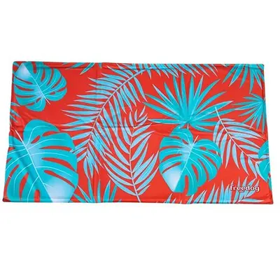FreeDog Cool Bed Coral Palm - охлаждащо легло с пяна - корал палма - 65х50 см