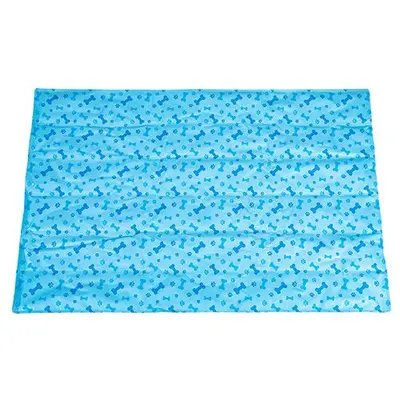 FreeDog Frosty Cool Bed Blue Sky - охлаждащо легло - небесно синьо с кокалчета - 60х45 см