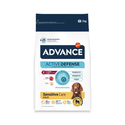 Advance Dog All Breeds Adult Sensitive - Суха храна за кучета с чувствително храносмилане с агнешко и ориз - 3 кг
