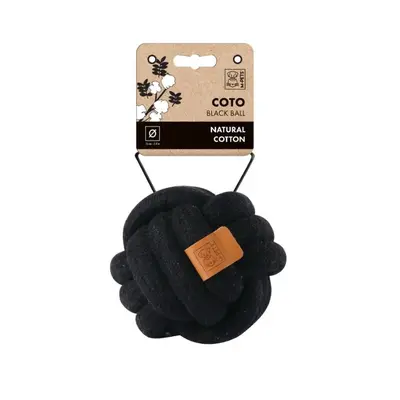 M-pets COTO Black ball L - Играчка за куче, мека топка, черна - 15 см