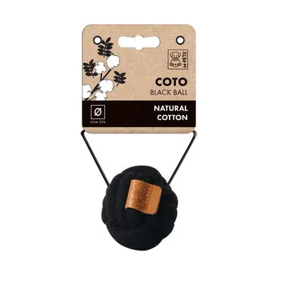 M-pets COTO Black ball S - Играчка за куче, мека топка, черна - 6,5 см