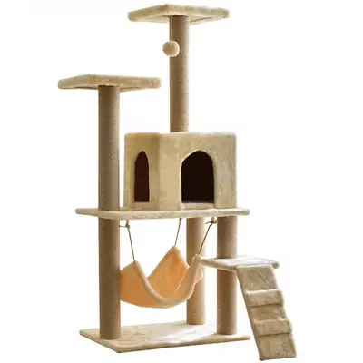 PlayMe Eco-friendly Natural Cat Tree - Драскало-катерушка за коте Лумпур бежово