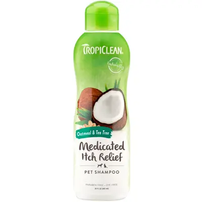 TropiClean Medicated Anti Itch Oatmeal and Tea Tree - Лечебен Шампоан против Сърбеж с Овес и Чаено Дърво - 355 мл