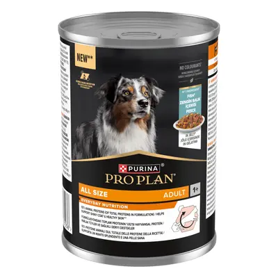 Purina Pro Plan Dog Adult Fish - Пълноценна мокра храна за кучета в зряла възраст от всякакви породи,консерва с риба в желе, 400 г