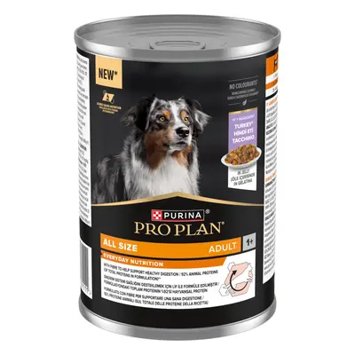 Purina Pro Plan Dog Adult Turckey - Пълноценна мокра храна за кучета в зряла възраст от всякакви породи,консерва с пуешко в желе, 400 г
