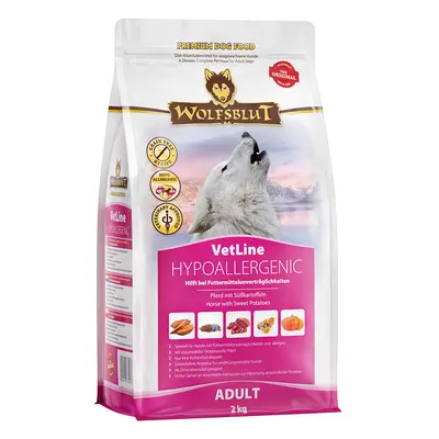 Wolfsblut VetLine Hypoallergenic - хипоалергенна моно-протеинова суха храна за кучета с конско месо, при хранителни алергии и непоносимости, 2 кг