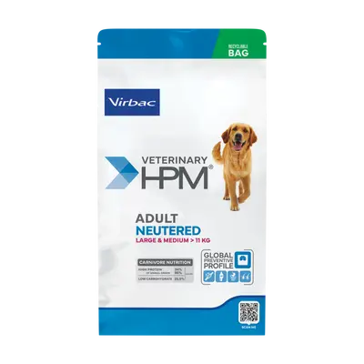 Virbac HPM Adult Neutered Dog Large & Medium- за кастрирани кучета средни и големи породи - 12 кг
