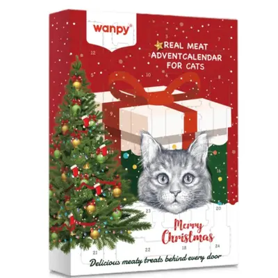Wanpy Christmas Calendar for cat - Kоледен календар с лакомства асорти за котки 100 г