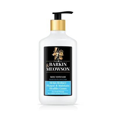 Barkin & Meowson – Вода за уста с пребиотик за кучета и котки, без вкус и аромат, 350 мл