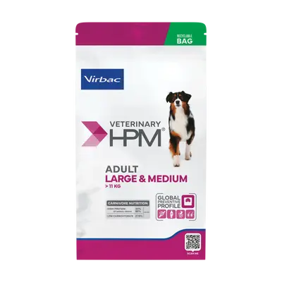 Virbac HPM Adult Large & Medium Dog - за кучета средни породи над 12 месеца и кучета големи породи над 18 месеца - 16 кг