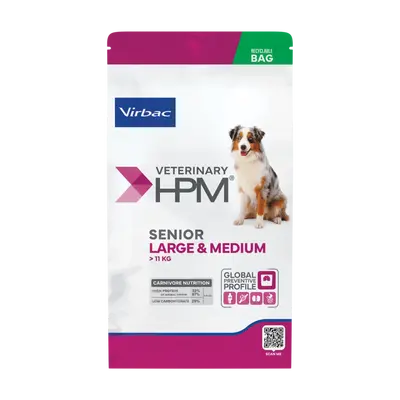 Virbac HPM Senior Large & Medium Dog - за кучета средни породи над 8 години и кучета големи породи над 6 години - 12 кг