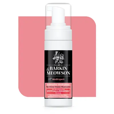 Barkin & Meowson Medexpert Hypoallergenic- Хипоалергенен сух шампоан - пяна без отмиване за кучета и котки, 150 мл.