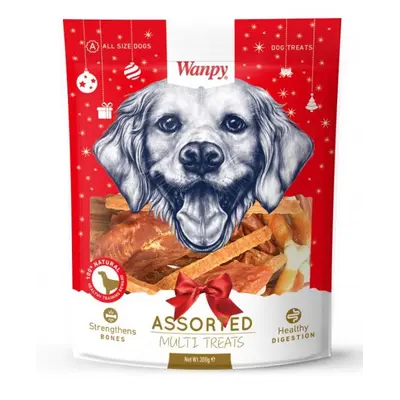 Wanpy Christmas Assorted Multi Treats - Коледен микс от най-предпочитаните лакомства на Wanpy, 300 г